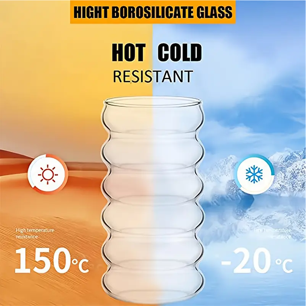 Luxe Handgeblazen Drinkglazen Set - 2 x 500ml met Herbruikbare Rietjes