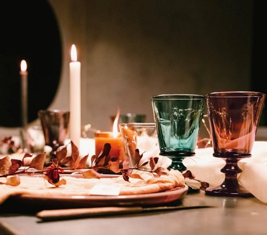 La Rochère Set van 4 Groene Wijnglazen met Bijen Design – Frans Design