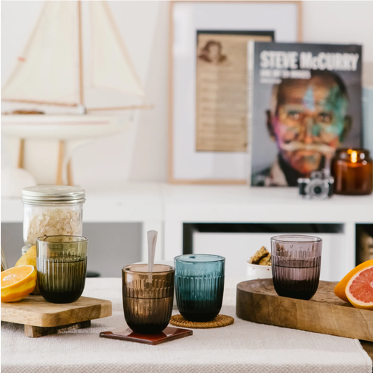 Set van 4 Luxe Drinkglazen – Stijlvol Ribbelontwerp van hoogwaardig Frans glas - La Rochère Quessant